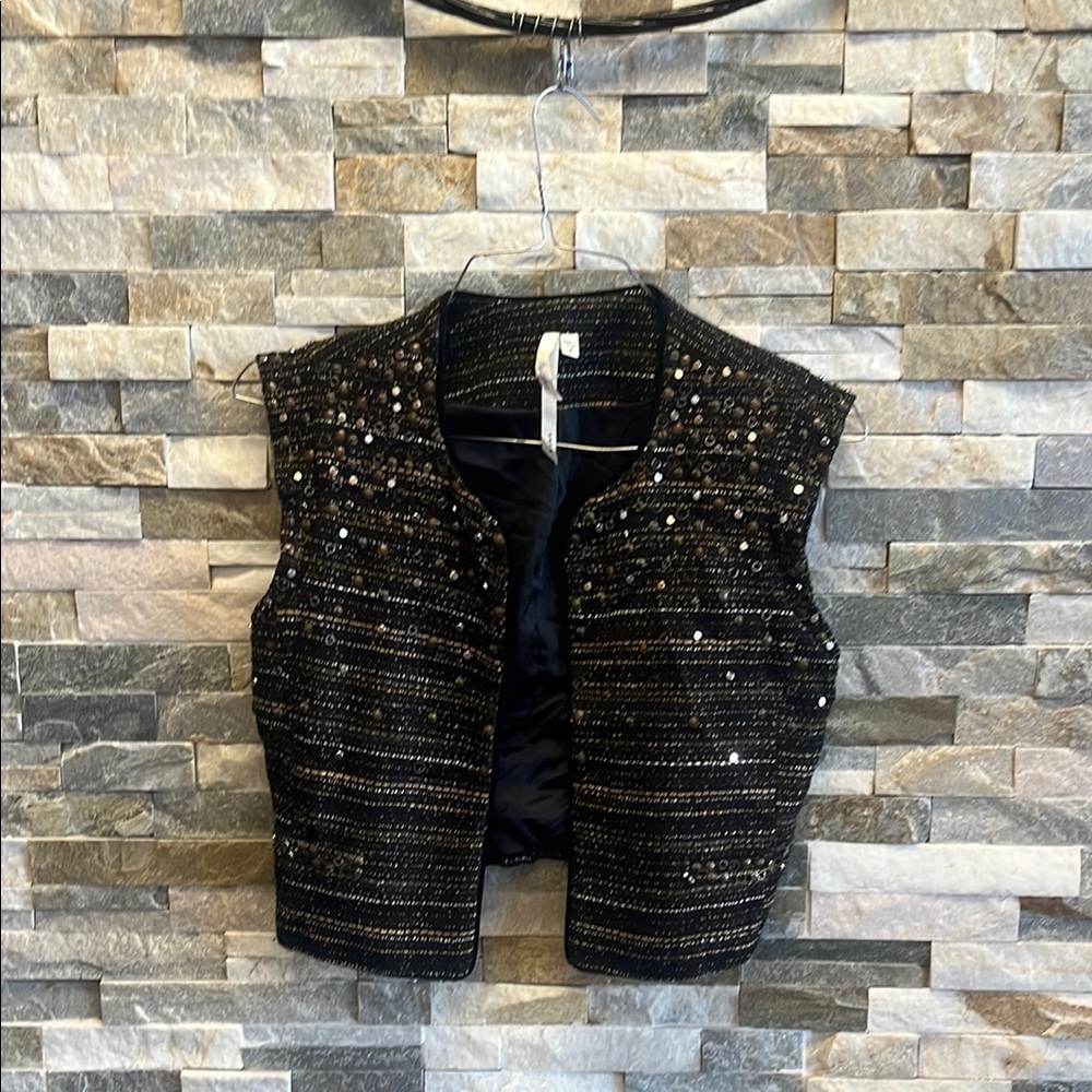 Black Sequin Vest